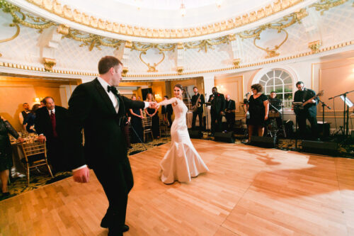 Dancing the night away after a Boston Wedding at Lenox Hotel