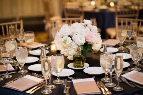 table setting at wedding reception